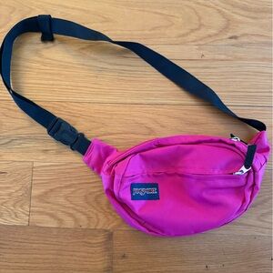 JanSport Magenta Waist Pack with Black Strap